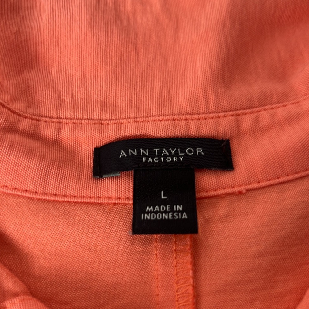 Ann Taylor Factory Orange Button-Down Dress - Picture 12 of 16